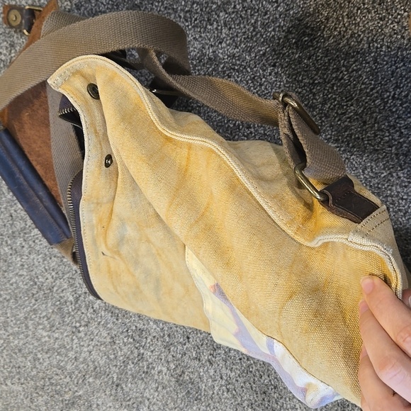 Vintage Selina Vaughan Royal Quality Brown& Tan Men's Bag Backpack - Picture 15 of 15